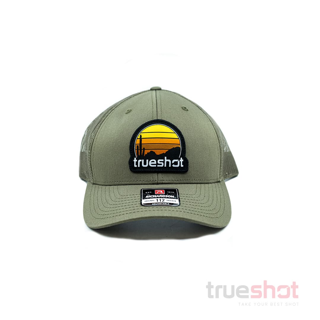 True Shot - New Sunset Retrowave Patch - Trucker Hat