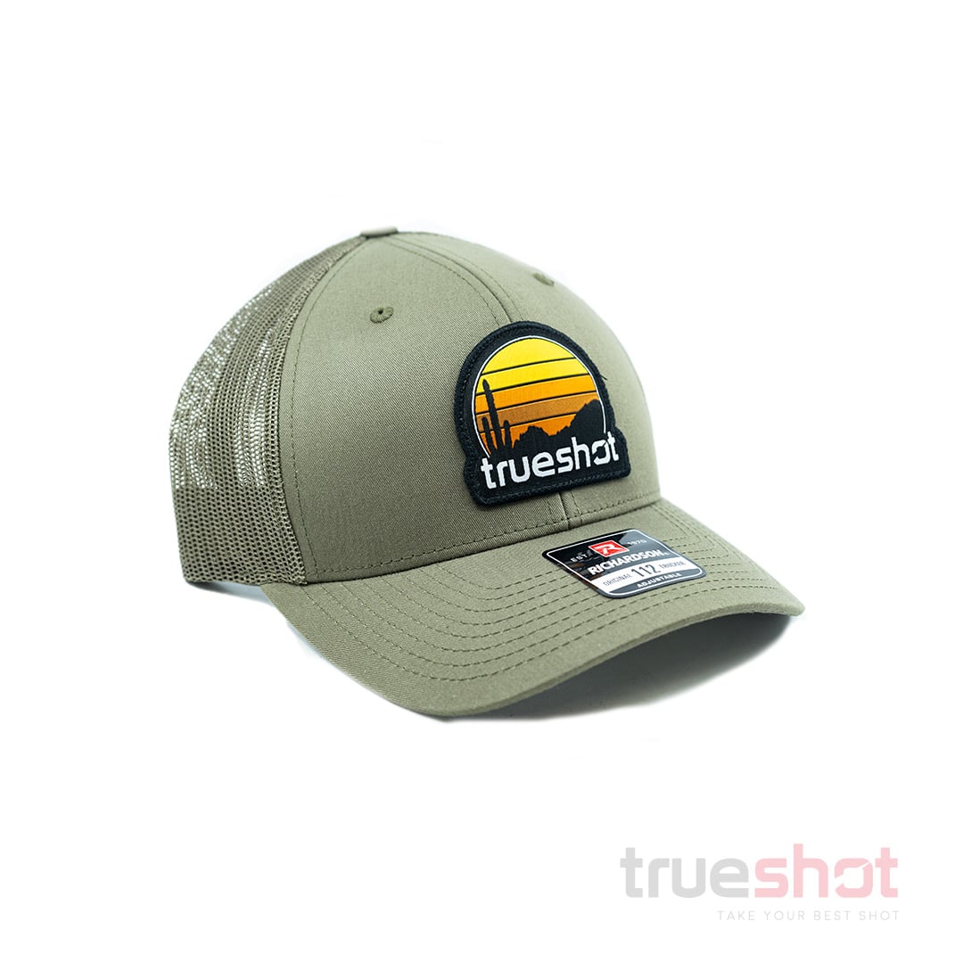 True Shot - New Sunset Retrowave Patch - Trucker Hat