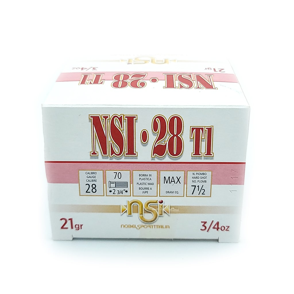Nobel Sport - 28 T1 - 28 Gauge - #7.5 Shot - 2.75" - 3/4 oz. - 1300 FPS