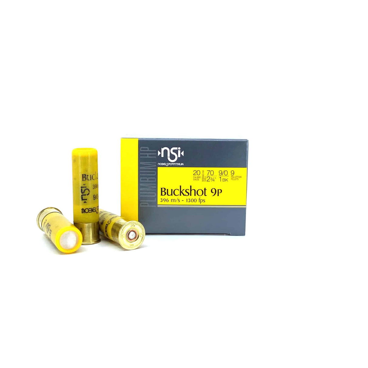 Nobel Sport - Buckshot Law Enforcement - 20 Gauge - #1 Buck Shot - 2.75" - 9 pellets - 1300 FPS