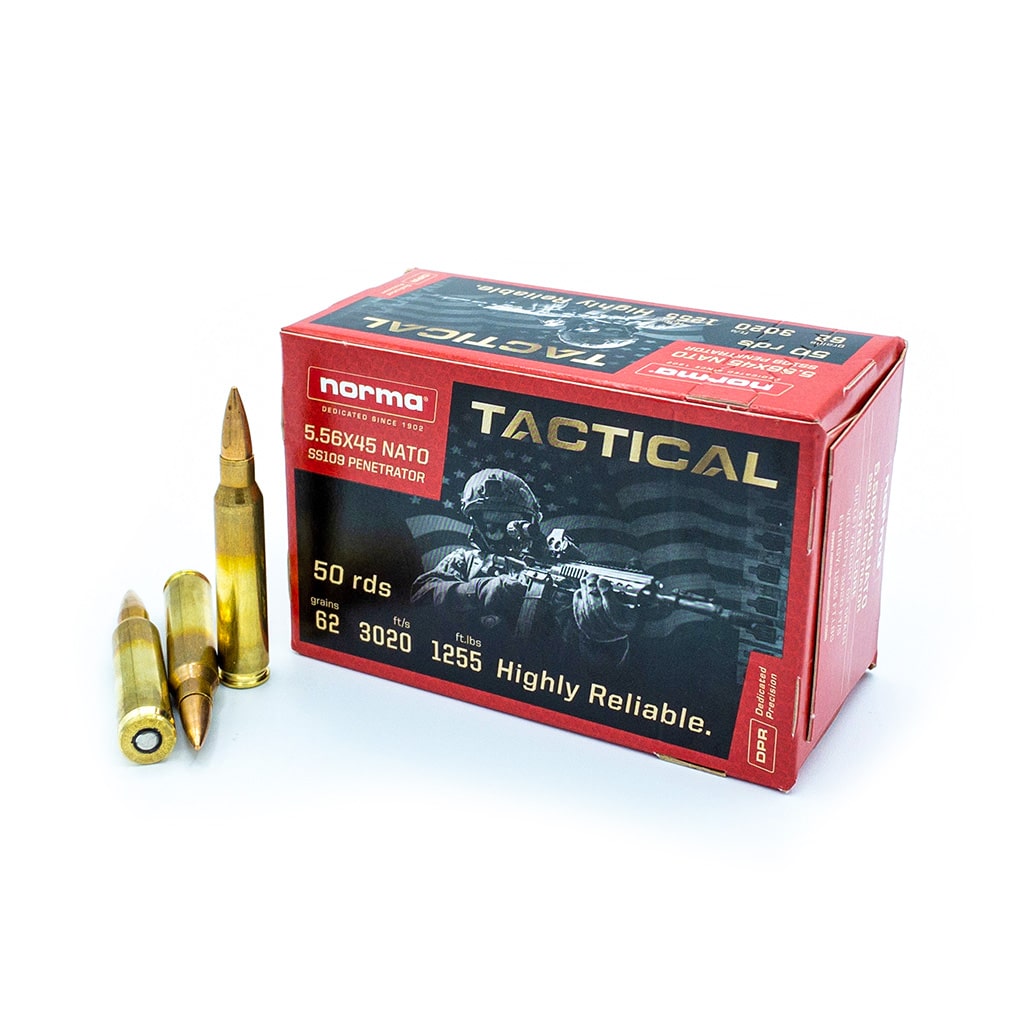 Norma Ammunition - 5.56x45mm - 62 Grain - FMJ - Ammo Can