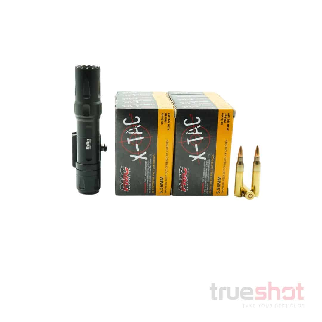 BUNDLE DEAL: Black Olight Odin Rifle Flashlight and 200 Rounds of Ammo