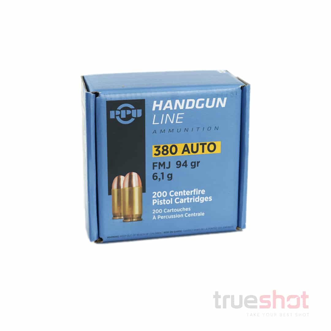 PPU 380 Auto 94 Grain FMJ 200 Rounds