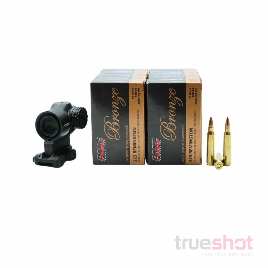 BUNDLE DEAL: Primary Arms SLx 1x MicroPrism Green Dot Prism Optic and 200 Rounds of Ammo