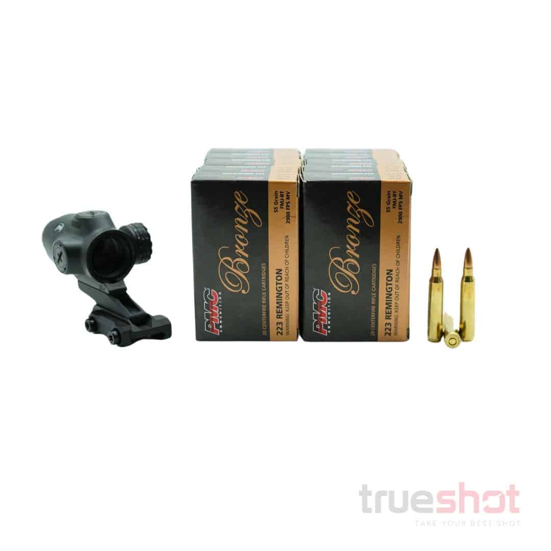 BUNDLE DEAL: Primary Arms SLx 3x MicroPrism Red Dot Prism Optic and 200 Rounds of Ammo