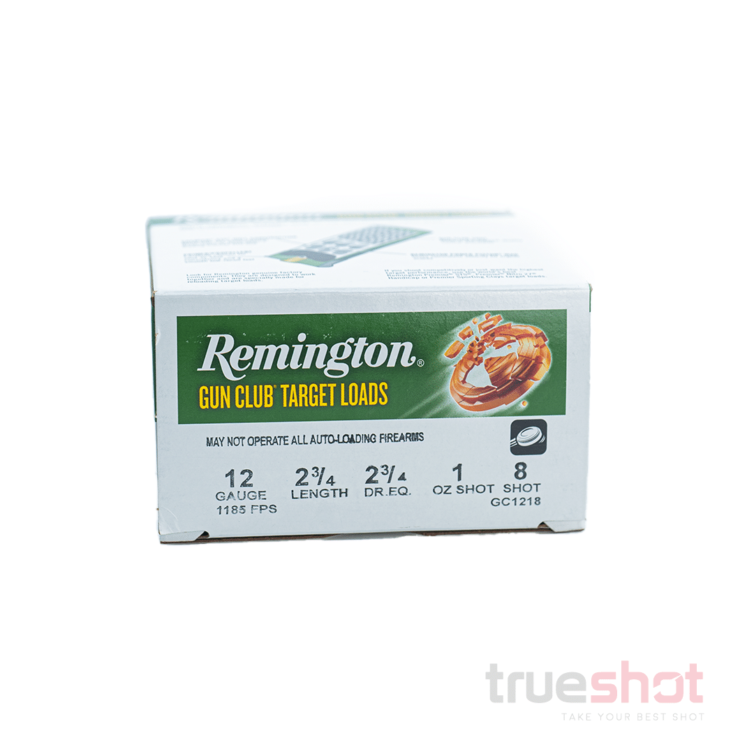 Remington Gun Club Target Loads, 12 Gauge 8 Shot, 2 3/4, 1 oz, 1185 FPS
