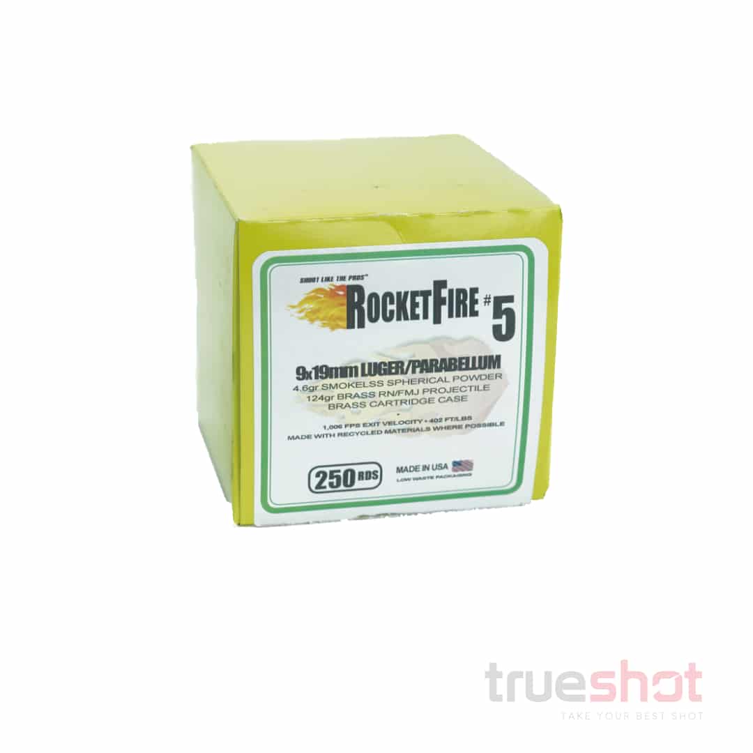 Rocket Fire-5, 9x19mm Parabellum, 124 grain, FMJ