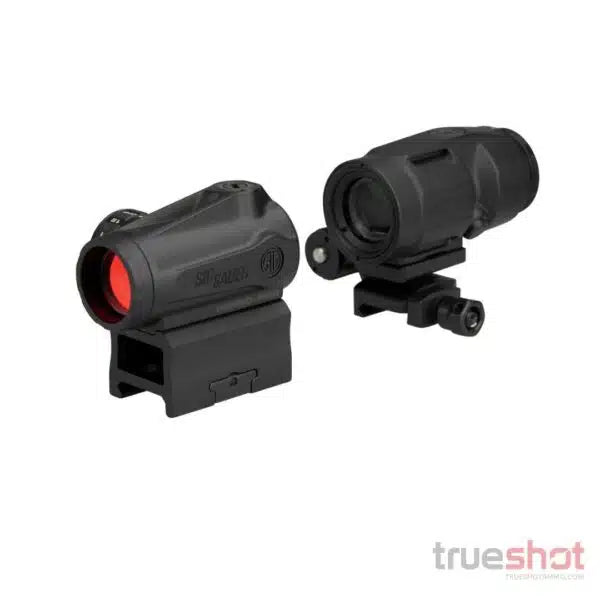 Bundle Deal: Sig Sauer - Combo Kit - Romeo-MSR Gen II - 2 MOA Red Dot - Juliet3-Micro 3X22mm Magnifier and 300 Rounds of Ammo