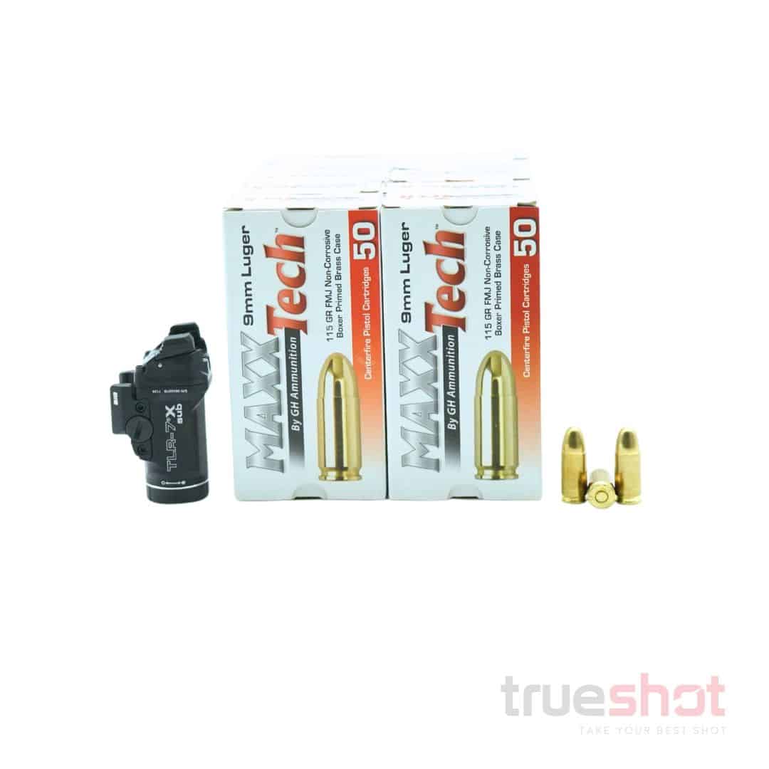 BUNDLE DEAL: Streamlight TLR-7 X Sub Pistol Light (P365/XL) and 500 Rounds of Ammo