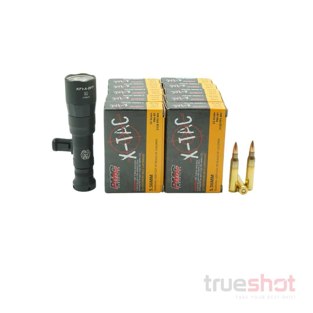 BUNDLE DEAL: Black Surefire M340DFT-Pro Turbo Rifle Light and 200 Rounds of Ammo