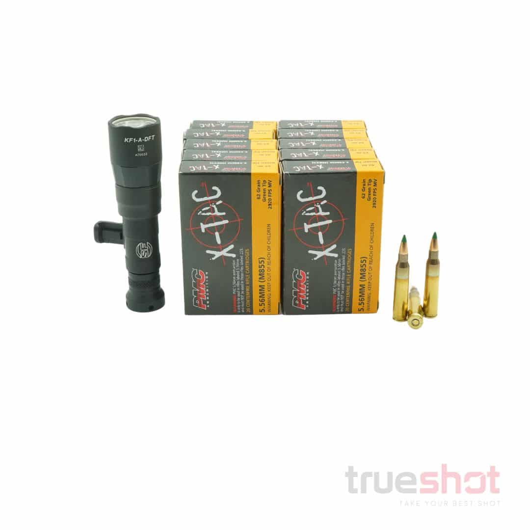BUNDLE DEAL: Black Surefire M340DFT-Pro Turbo Rifle Light and 200 Rounds of Ammo