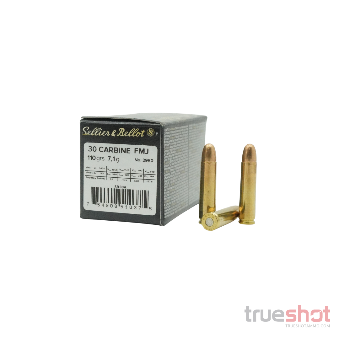 Sellier & Bellot - 30 Carbine - 110 Grain - FMJ