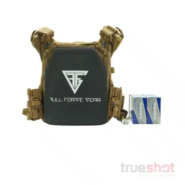 BUNDLE DEAL: Tan Full Forge Gear, 2 Level 3A Plates, and 500 Rounds of Ammo
