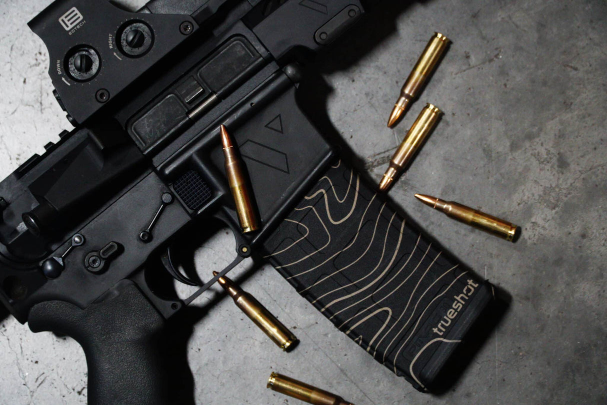 True Shot x Magpul - PMAG 30 AR/M4 Gen M2 MOE – 223/5.56 – 30 Round – Black Topo – Polymer Magazine