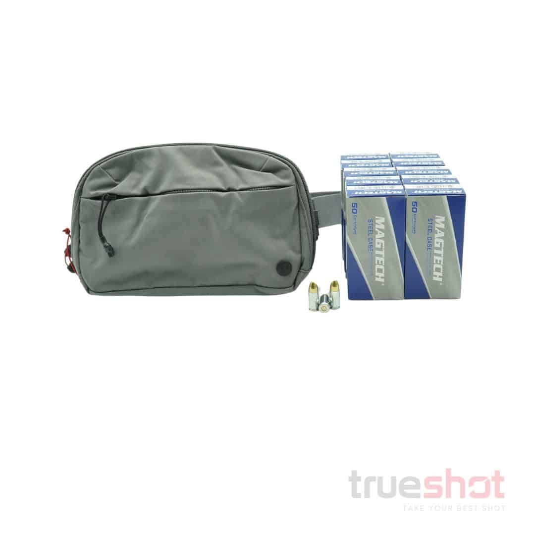 BUNDLE DEAL: Grey Vertx Everyday Fanny Pack 2.0 and 500 Rounds of Ammo
