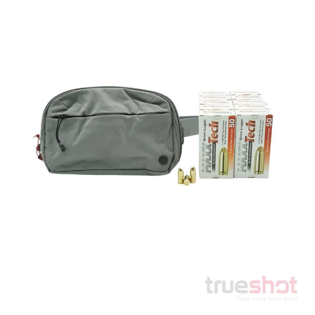 BUNDLE DEAL: Grey Vertx Everyday Fanny Pack 2.0 and 500 Rounds of Ammo