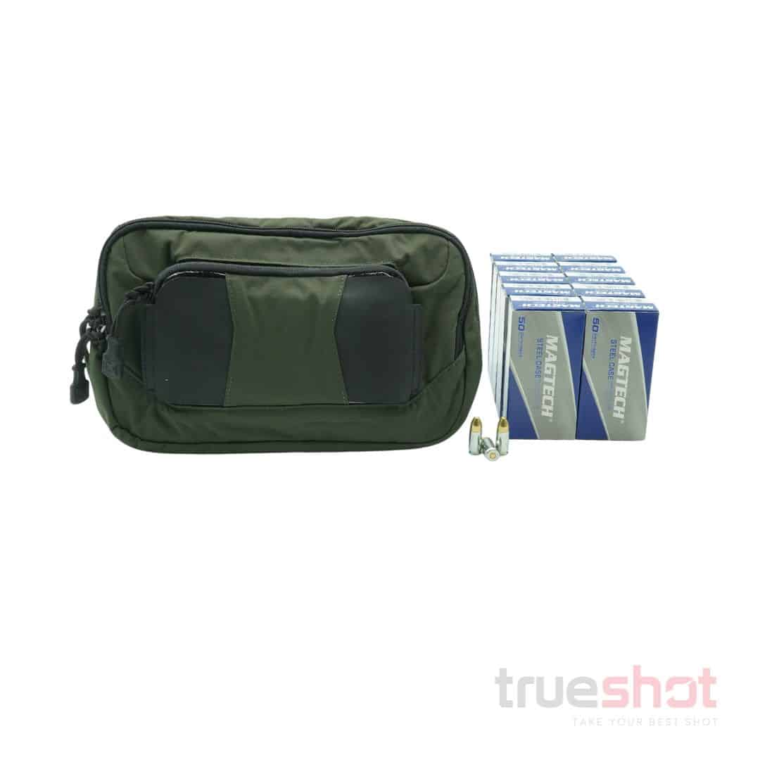 BUNDLE DEAL: Green Vertx Socp Tactical Fanny Pack and 500 Rounds of Ammo