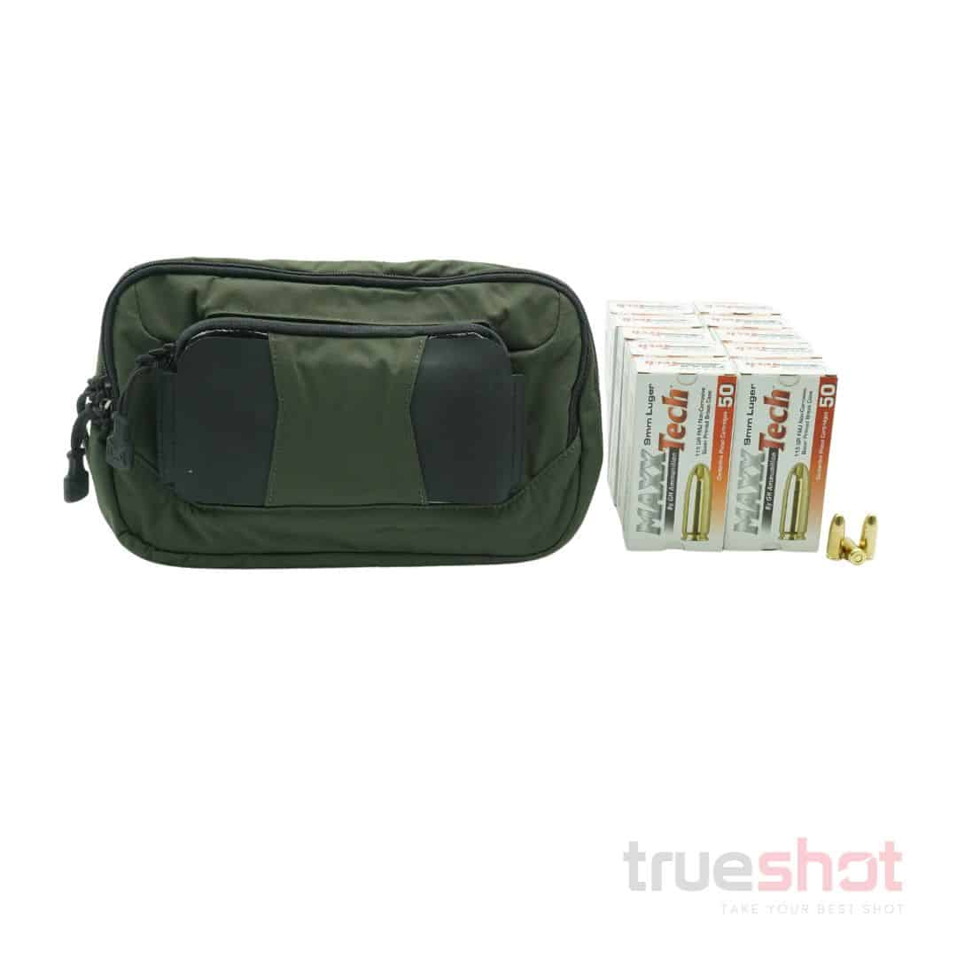 BUNDLE DEAL: Green Vertx Socp Tactical Fanny Pack and 500 Rounds of Ammo