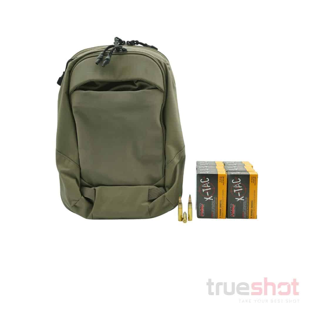 BUNDLE DEAL: Green Vertx Urban Ghost Sling Bag and 200 Rounds of Ammo