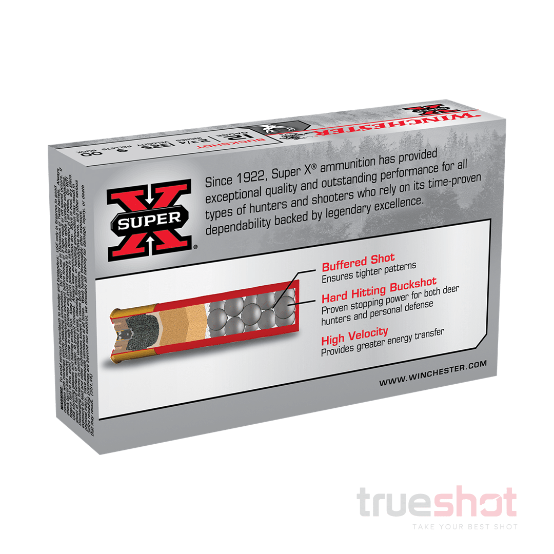 Winchester - Super-X - 12 Gauge - #00 Buck Shot - 2.75" - 9 Pellet - 1325 FPS