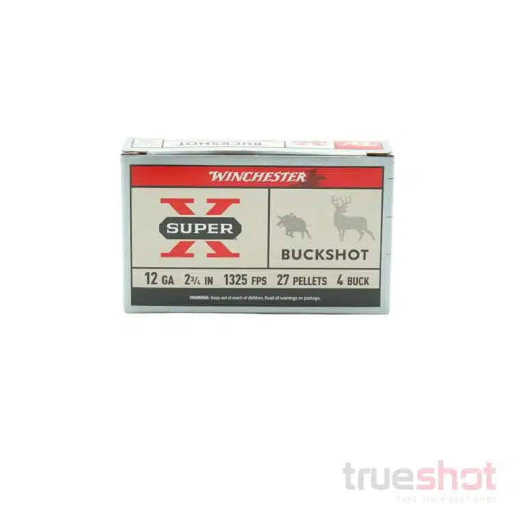 Winchester - Super-X Buckshot - 12 Gauge - #4 Buck - 2.75" - 27 Pellets - 1325 FPS