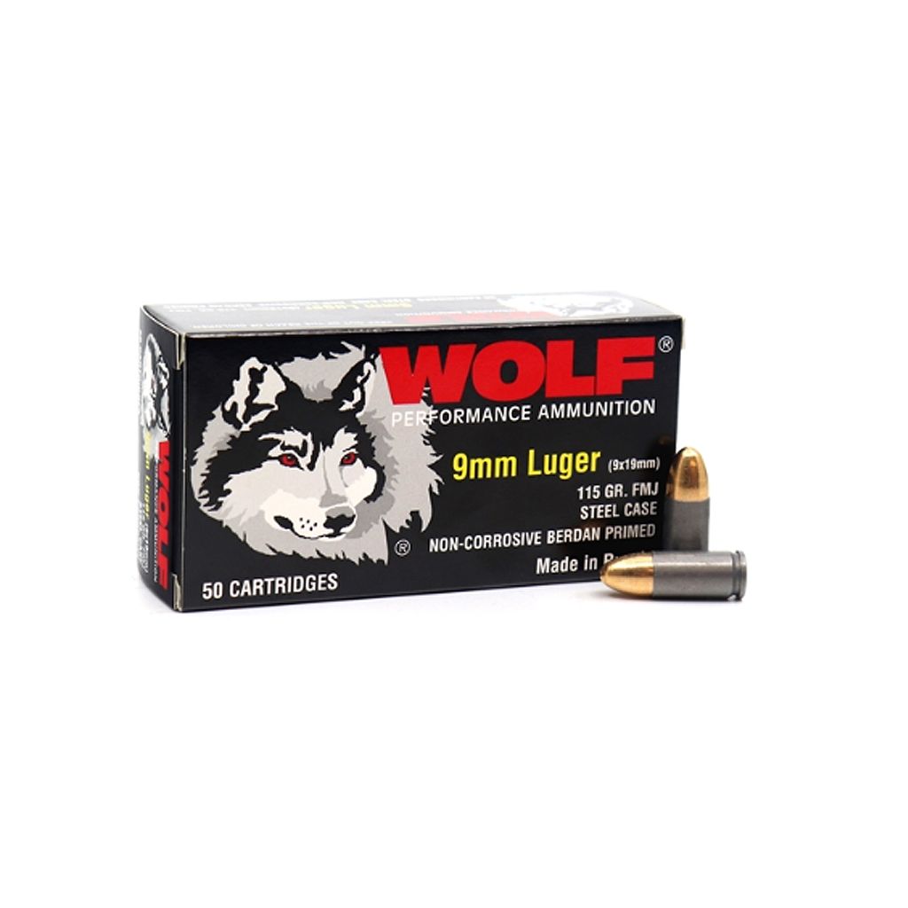 Wolf Ammunition - 9mm - 115 Grain - FMJ