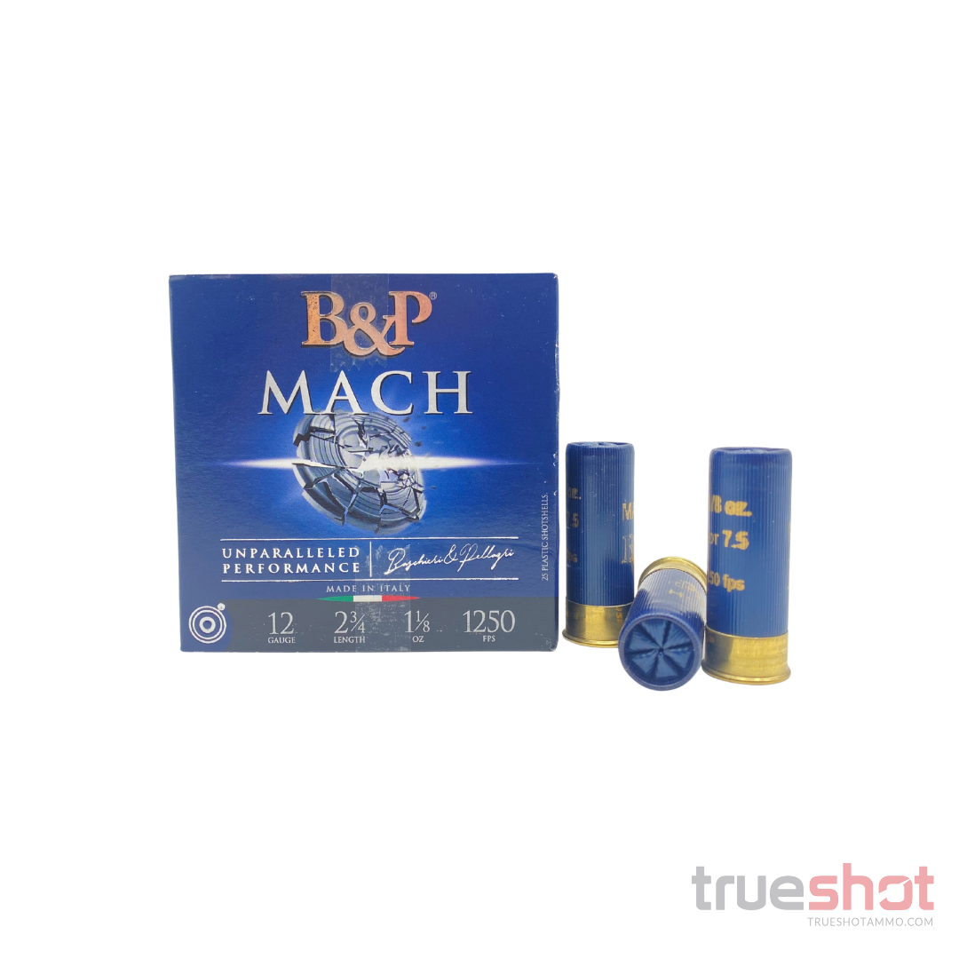 Baschieri & Pellagri (B&P) - F2 Mach LV - 12 Gauge - #7.5 Shot - 3.0" - 11/8 oz. - 1250 FPS