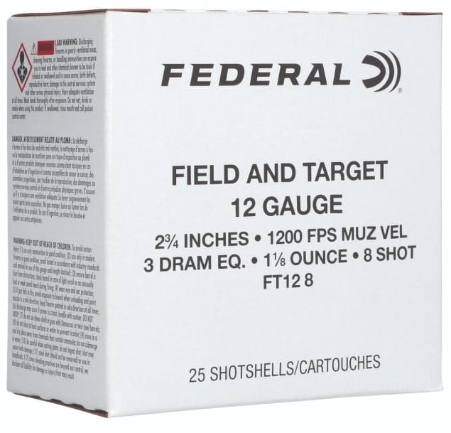 Federal - Field and Target - 12 Gauge - #8 Shot - 2.75" - 11/8 oz. - 1200 FPS