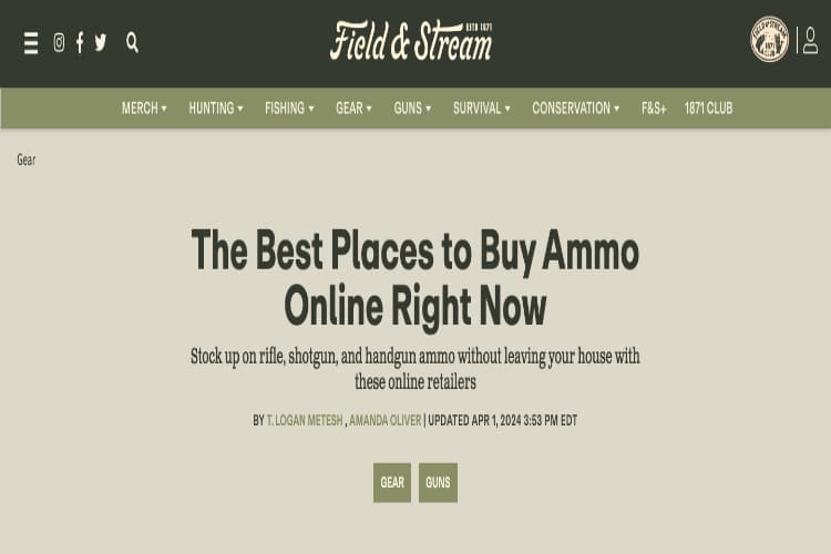 True Shot Ammo Recognized By Field & Stream