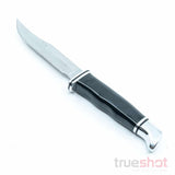 Buck - Woodsman - Black - Dymonwood - 420 Stainless - Satin - 4.00"