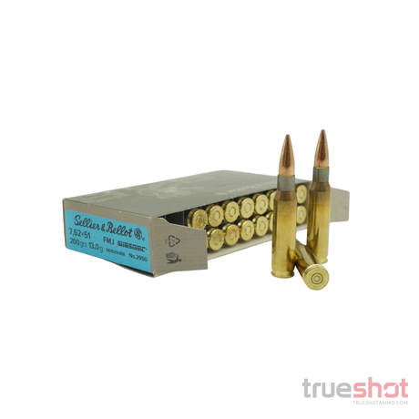 Sellier & Bellot - 7.62x51 Subsonic - 7.62x51 - 200 Grain - FMJ