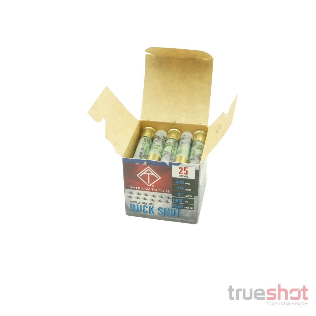 ATI - 410 Gauge - #BBB Buckshot - 2-1/2" - 12 Pellet - 1/3 oz. - 1400 FPS