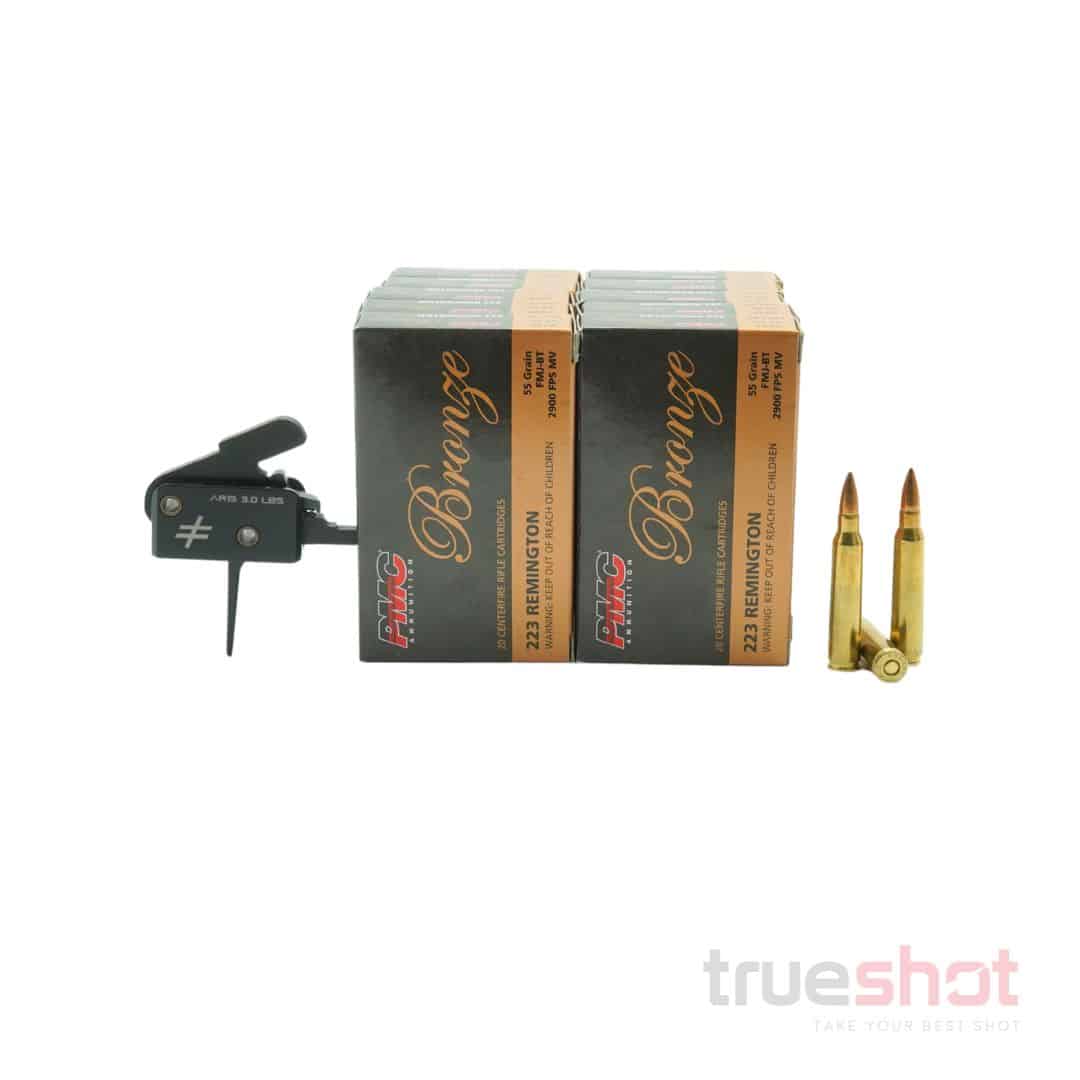 BUNDLE DEAL: Blackout Defense Zero 3 lb single Stage Flat AR-15 Trigger and 200 Rounds of Ammo