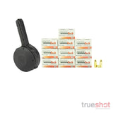 BUNDLE DEAL: 2 Black 50 Round KCI Glock 17 Drum Magazine and 500 Rounds of Ammo