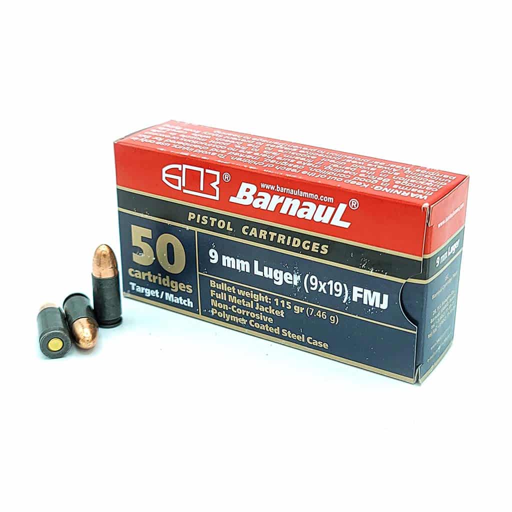 Barnaul Ammunition - 9mm - 115 Grain - FMJ