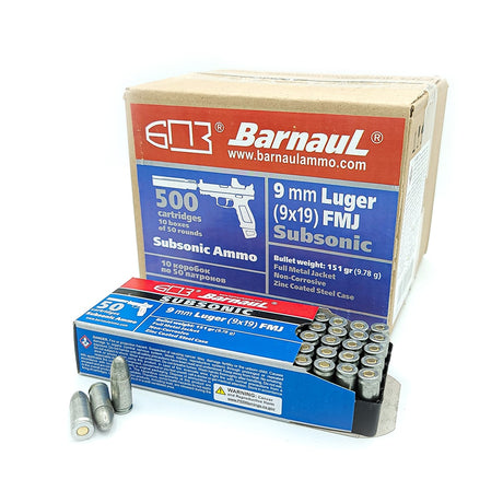 Barnaul Ammunition - 9mm - 151 Grain - FMJ