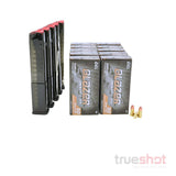 BUNDLE DEAL: 5 Carbon Smoke 32 Round ETS Glock Magazines and 500 Rounds of Ammo