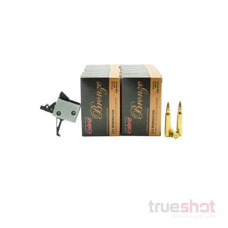 BUNDLE DEAL: CMC 2 lb 2 Stage Flat Drop In AR-15 Trigger and 200 Rounds of Ammo