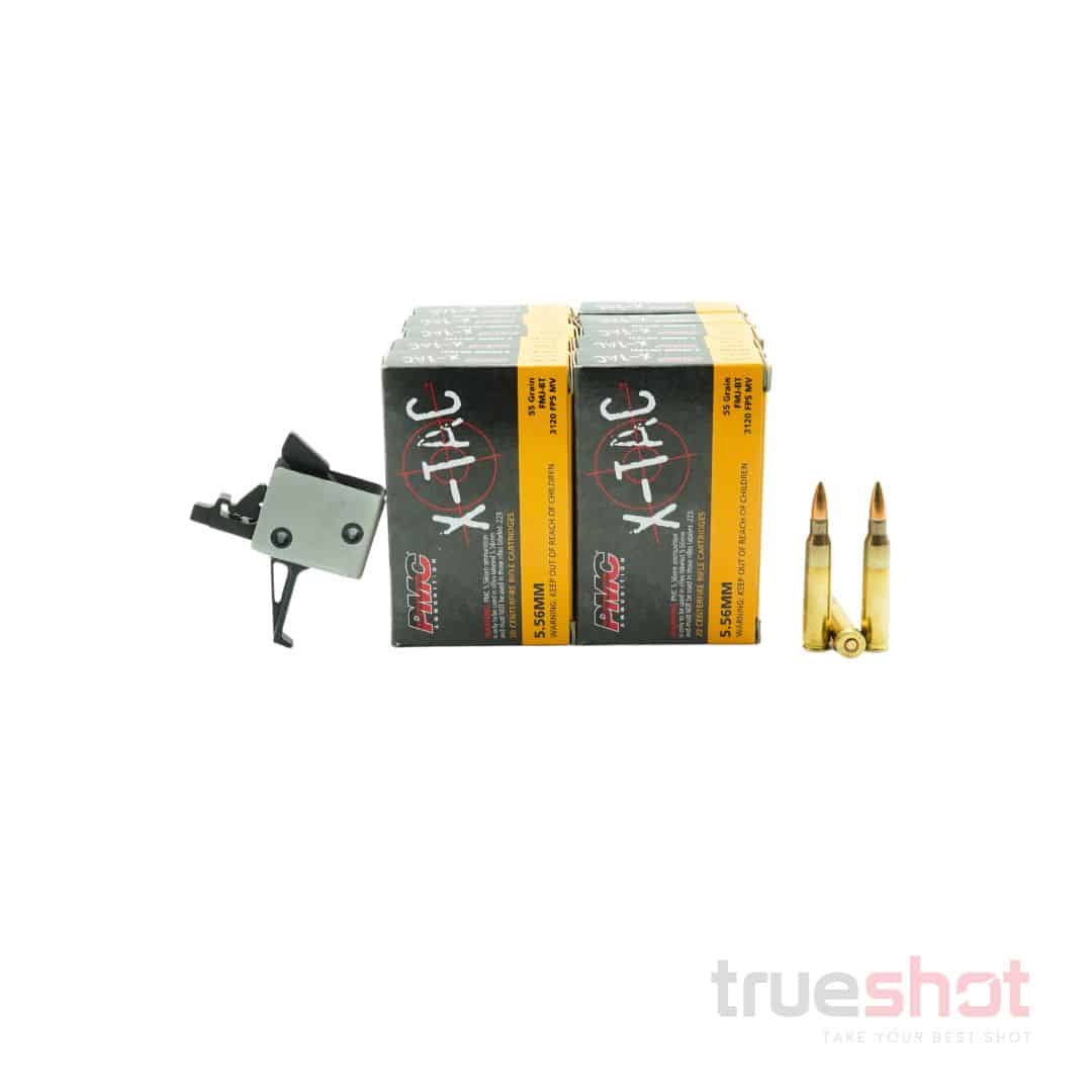 BUNDLE DEAL: CMC 2 lb 2 Stage Flat Drop In AR-15 Trigger and 200 Rounds of Ammo