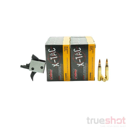 BUNDLE DEAL: CMC 2.5 Lb Single Stage Curved Drop In AR-15 Trigger and 200 Rounds of Ammo