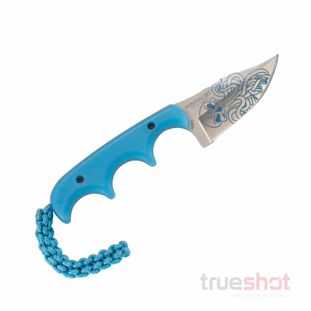 CRKT Folts Minimalist Bowie Knife, Cthulhu Blue, 2.125"