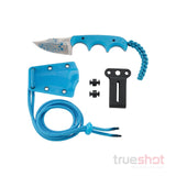 CRKT Folts Minimalist Bowie Knife, Cthulhu Blue, 2.125"