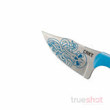 CRKT Folts Minimalist Bowie Knife, Cthulhu Blue, 2.125"