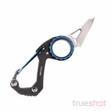 CRKT - Compano Carabiner Sheepsfoot - Black/Blue - Steel - 8Cr13MoV - 1.44"