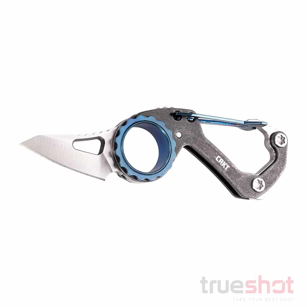 CRKT - Compano Carabiner Sheepsfoot - Black/Blue - Steel - 8Cr13MoV - 1.44"