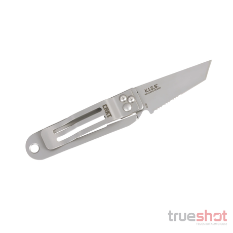 CRKT - K.I.S.S. Tanto Serrated - Gray - Stainless Steel - 420J2 - 2.25"