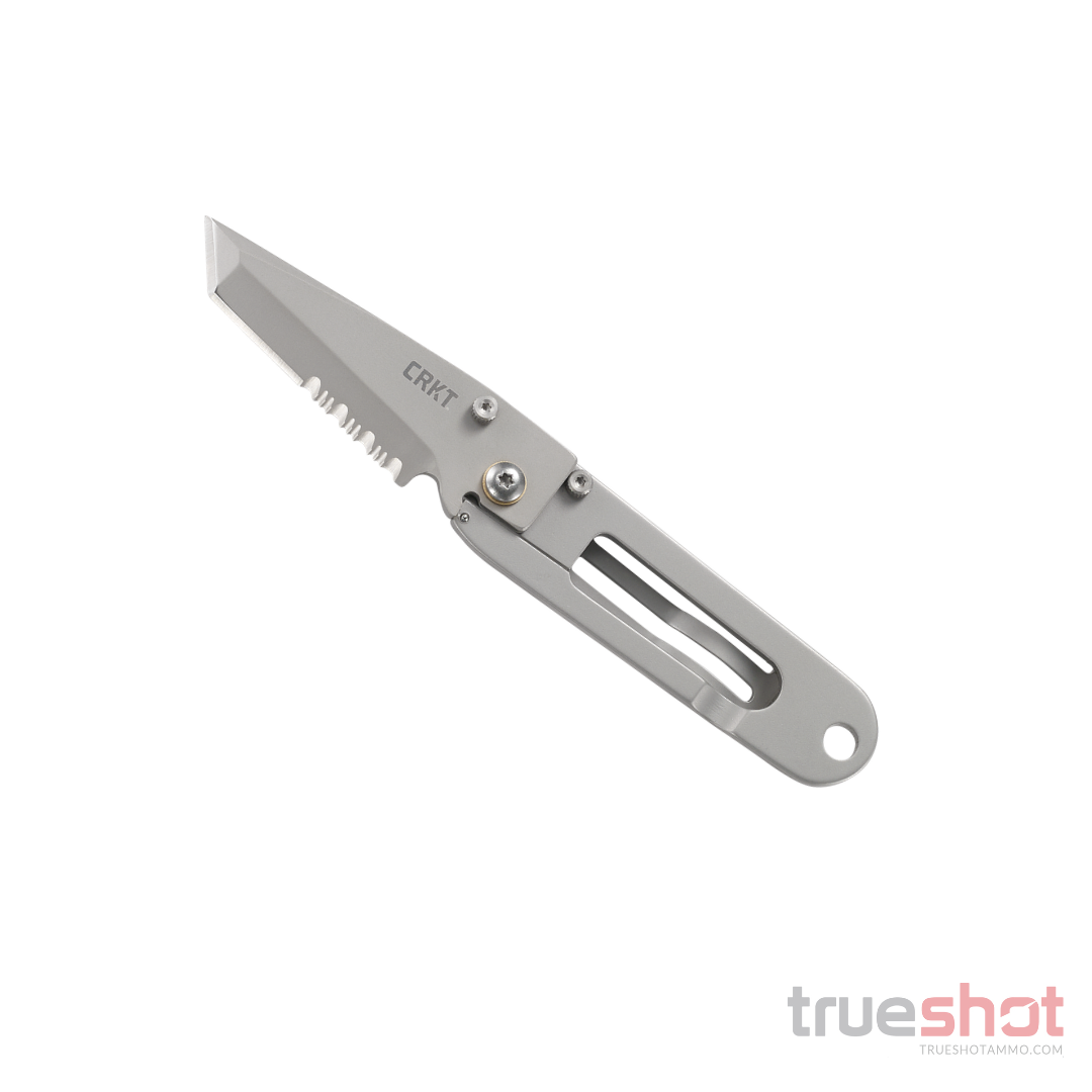 CRKT - K.I.S.S. Tanto Serrated - Gray - Stainless Steel - 420J2 - 2.25"