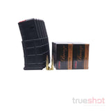 BUNDLE DEAL: 5 Black 30 Round ETS AR-15 Magazines and 200 Rounds of Ammo