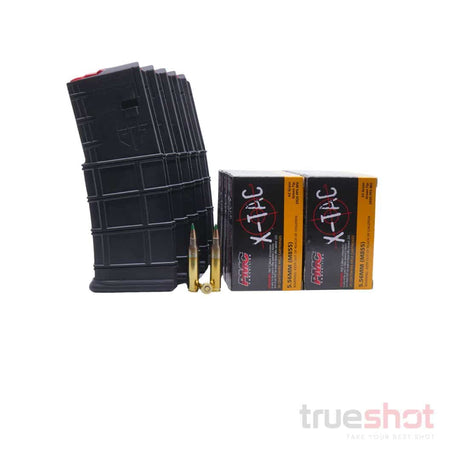 BUNDLE DEAL: 5 Black 30 Round ETS AR-15 Magazines and 200 Rounds of Ammo