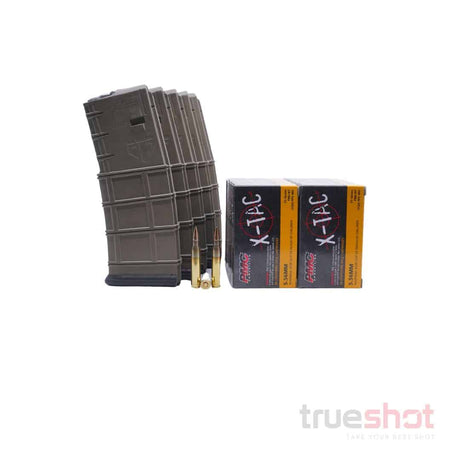 BUNDLE DEAL: 5 FDE 30 Round ETS AR-15 Magazines and 200 Rounds of Ammo